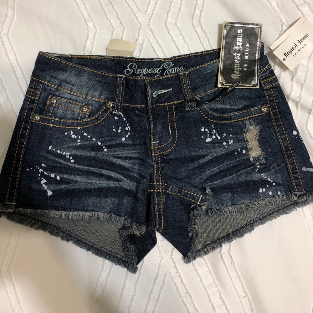 NWT jean shorts. Request is the brand.